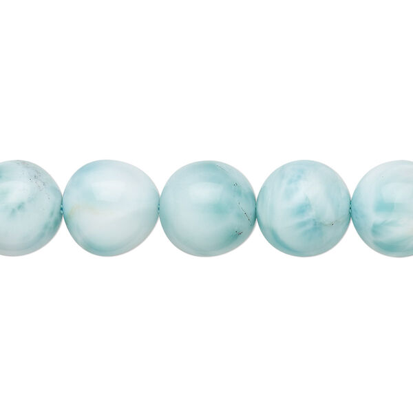 Larimar 1pkg10, round bead B grade, 10mm image number 0