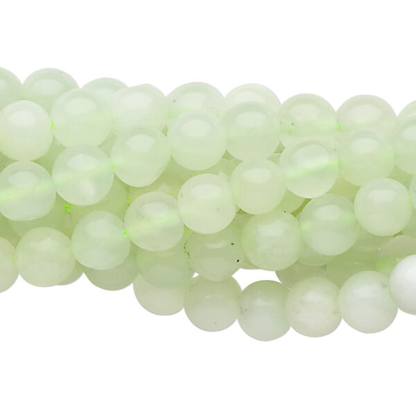 Sea green new "jade" 1pkg10, round bead natural C grade, 15.5-16 inch 6mm image number 0
