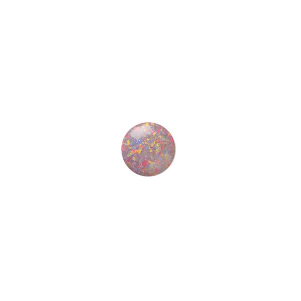 Cabochon, "opal" (silica and epoxy) (man-made), Mexican brown, 8mm calibrated round. Sold individually. image number 0