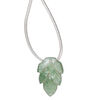 Green aventurine 1pkg1, hand-cut top-drilled carved leaf bead natural 18x12mm image number 0