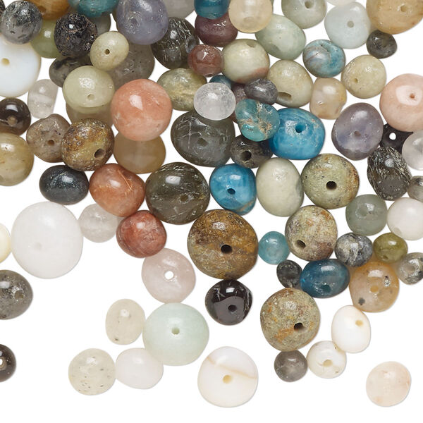 Multi-gemstone 1pkg1, pebble bead 1 oz mix small to medium image number 0