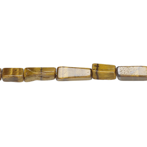 Tigereye 1pkg1, hand-cut square tube bead natural 14 inch 7x3mm-13x4mm image number 0