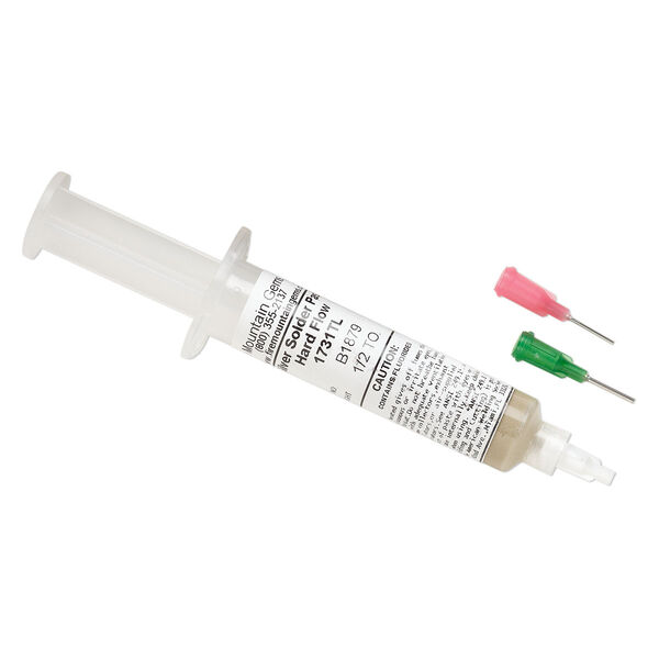 Solder paste, sterling silver with flux, hard flow. Sold per 0.5-troy ounce tube. image number 0