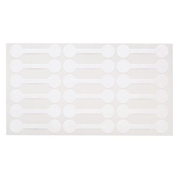 Jewelry tag, Rhino Skin DuPont™ Tyvek®, polyethylene, white, 7/16 inches round, 1-7/8 inches overall. Sold per pkg of 1,000. image number 0
