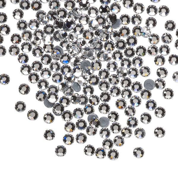 Flat back, Dance With Me™ crystal hotfix rhinestone, crystal clear, foil back, 2.7-2.9mm rose, SS10. Sold per pkg of 1,440 (10 gross). image number 0