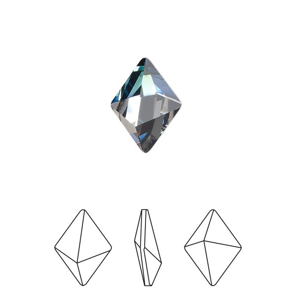 Fancy stone 1pk crystal Sahara Z CAL V SI foil back, Crystal Passions® 14x10.5mm tilted spike 4929 image number 0
