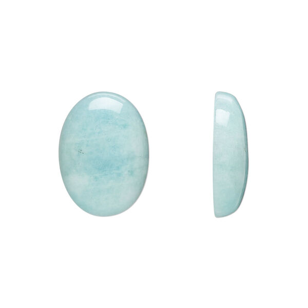 Amazonite 1pkg1, oval cab natural calibrated 18x13mm image number 0