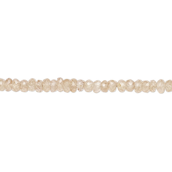Zircon 1pkg1, hand-cut faceted rondelle bead 8 inch 3x1mm-4x2mm image number 0