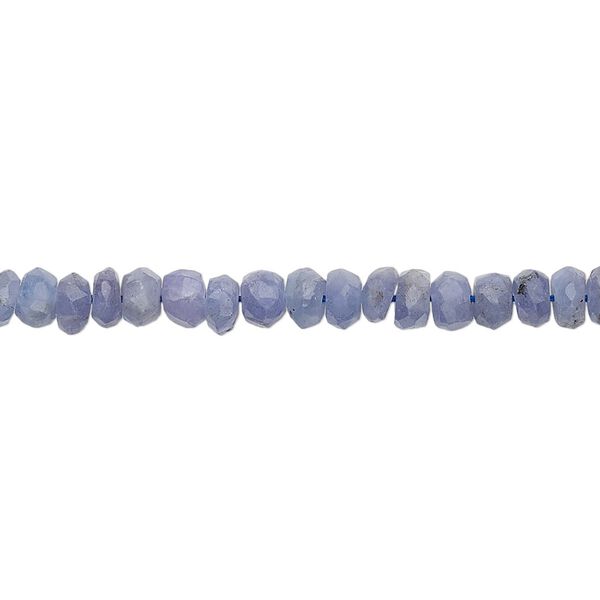 Tanzanite 1pkg1,hand-cut faceted rondelle bead 15 inch graduated 3x2mm-7x5mm image number 0