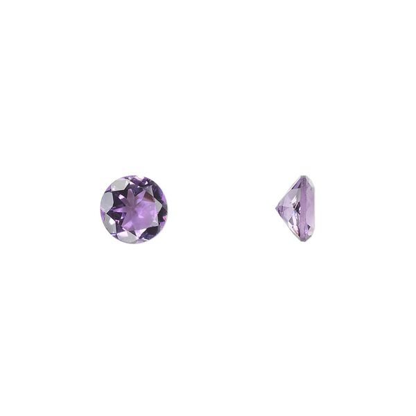 Amethyst 1pkg1, hand-cut faceted round gem natural 7mm image number 0