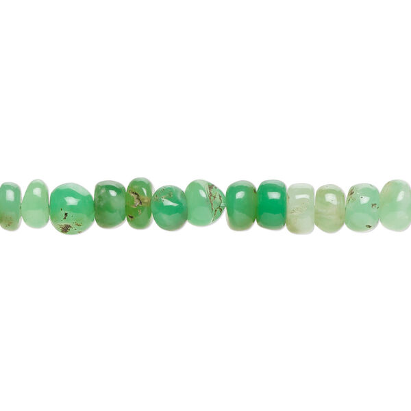 Chrysoprase 1pkg1, hand-cut rondelle bead natural 8 inch 5x3mm-6x4mm image number 0