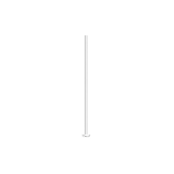 Head pin, silver-plated brass, 1 inch, 21 gauge. Sold per pkg of 100. image number 0