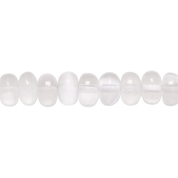 Selenite 1pkg1, rondelle bead 8 inch 8x5mm-8.5x6mm image number 0