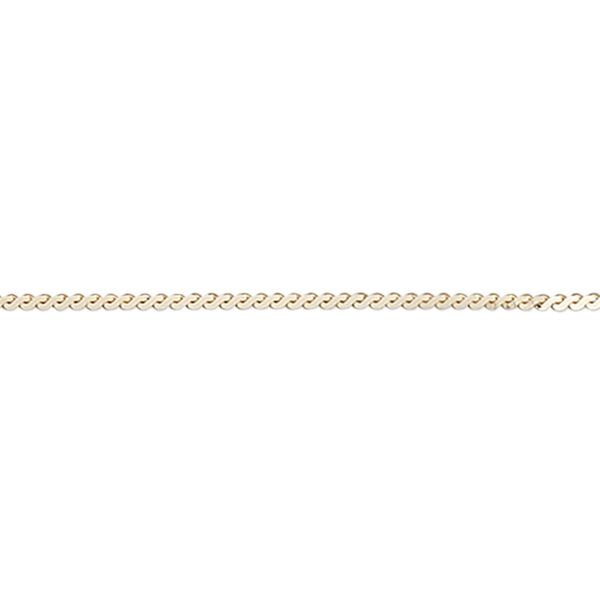 Chain, Gossamer™, 14Kt gold, 0.7mm serpentine. Sold per pkg of 5 feet. image number 0