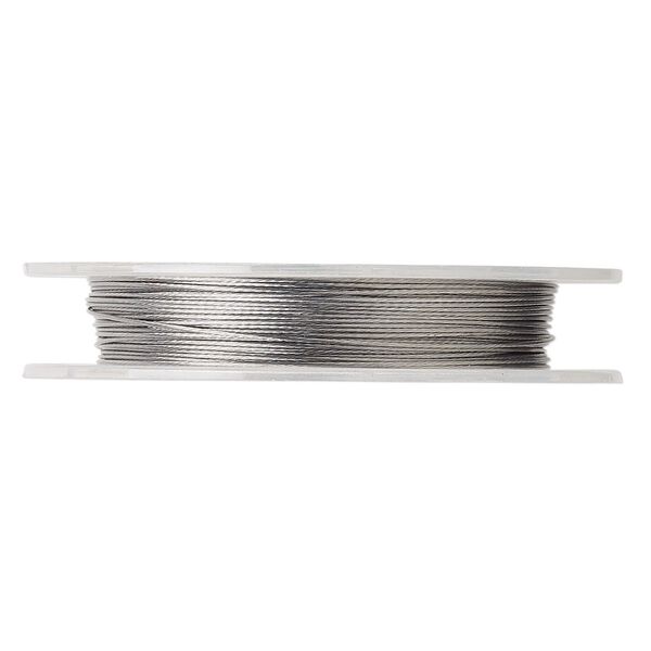 Beading wire, Tigertail™, nylon-coated stainless steel, clear, 7 strand, 0.015-inch diameter. Sold per 100-foot spool. image number 0