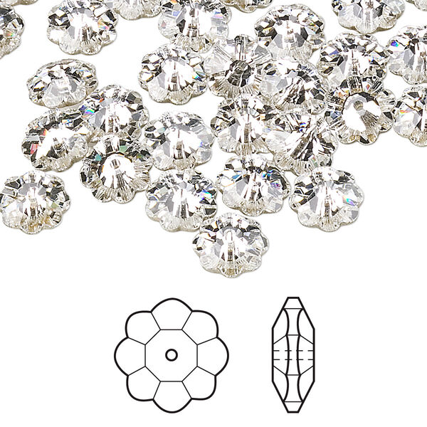 Margarita flower 144pk crystal foil back, Crystal Passions® 8x3mm 3700 image number 0