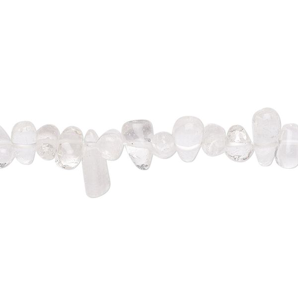 Quartz crystal 1pkg1, hand-cut top-drilled teardrop bead natural 14 inch 6x3mm-11x5mm image number 0