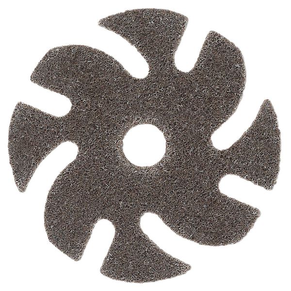 Abrasive disc, 3M™ Scotch-Brite™ EXL Unitized, plastic, brown, coarse grit, 3-inch replacement disc for Jooltool™. Sold individually. image number 0