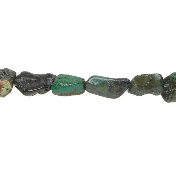 Turquoise 1pkg1, nugget bead 15 inch small image number 0