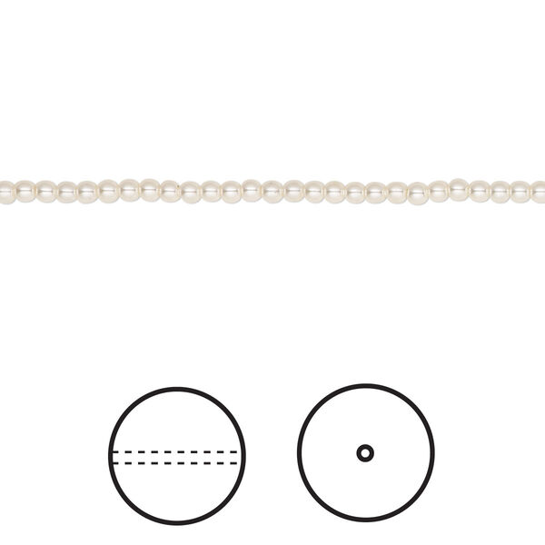 Pearl 1000pk light creamrose, Swarovski® 2mm round 5810 image number 0