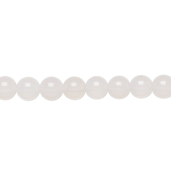 White agate 1pkg1, round bead natural 15.5-16 inch 6mm image number 0