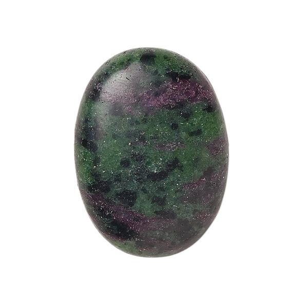 Ruby in zoisite 1pkg1, calibrated oval cab natural 30x22mm image number 0