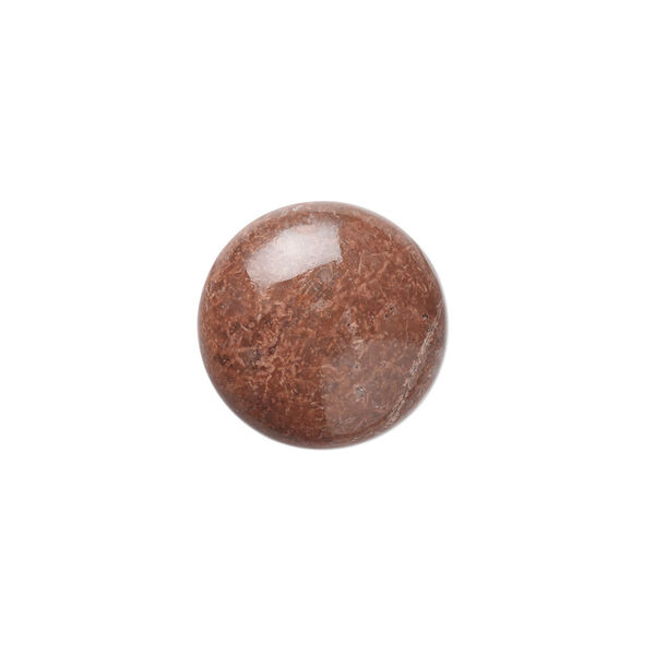 Brown chrysanthemum stone 1pkg2, calibrated round cab natural 18mm image number 0