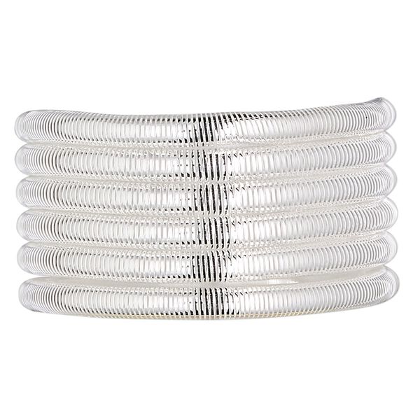 French wire, silver-plated copper, extra heavy, 2.5mm tube. Sold per approximately 13-1/2 to 15 inch strand. image number 0