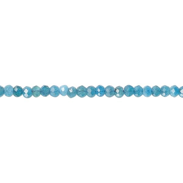 Blue apatite 1pkg1, faceted rondelle bead natural 15.5-16 inch 2.5x2mm-3x2.5mm image number 0