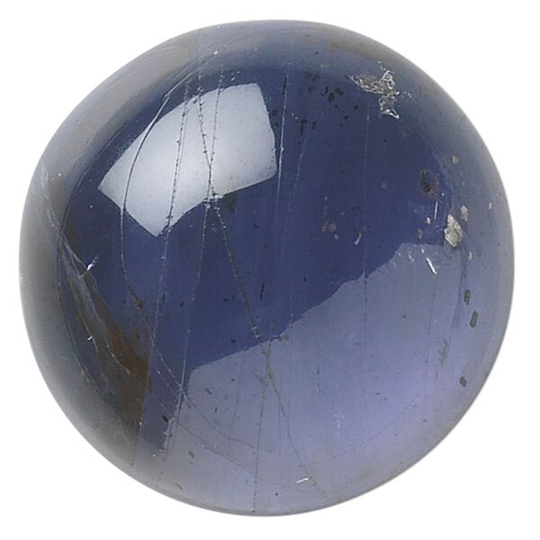 Iolite 1pkg1, hand-cut calibrated round cab natural 8mm image number 0