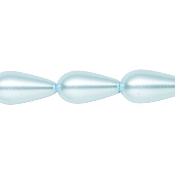 Pearl 1pk light blue, Celestial Crystal® 15x8mm teardrop 15.5-16 inch image number 0