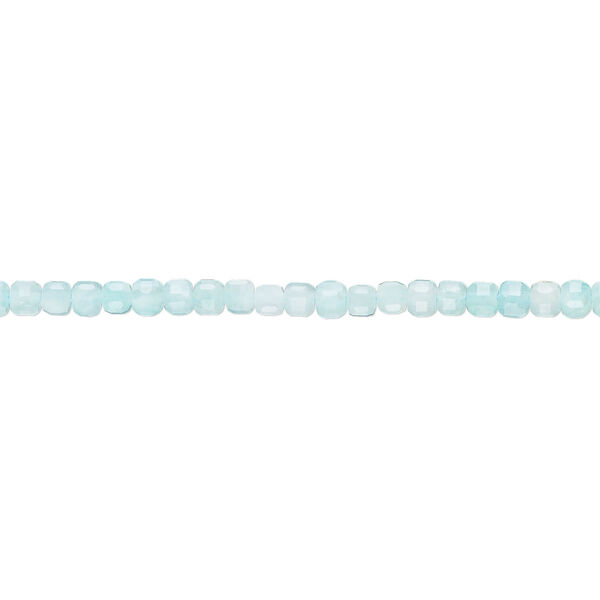 Amazonite 1pkg1, faceted cube bead natural 15.5-16 inch 2mm image number 0
