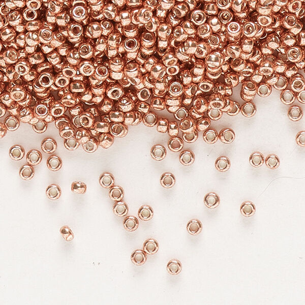 Seed bead, Miyuki, glass, pkg/35g, #15 rocaille, opaque galvanized muscat, (RR-1072). image number 0