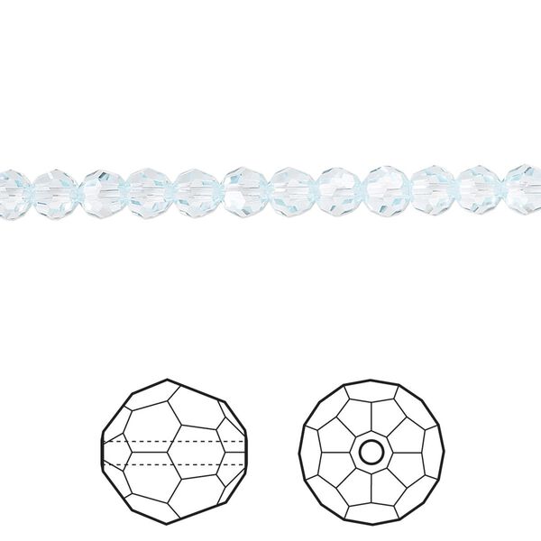 Bead 12pk light Azore, Crystal Passions® 4mm round 5000 image number 0