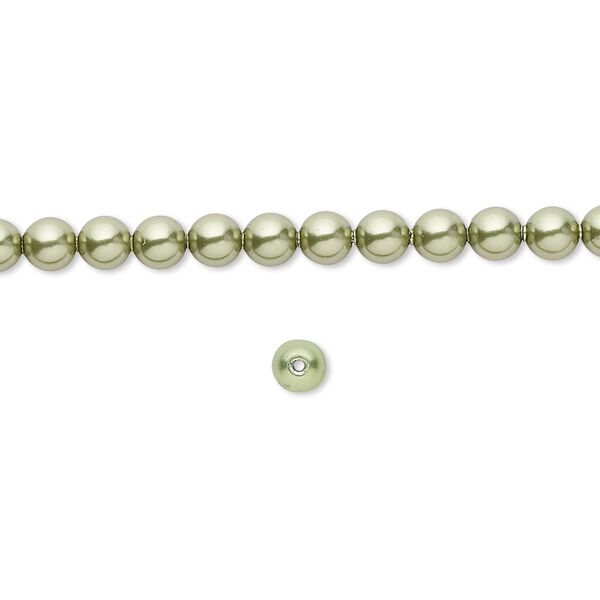 Pearl 500pk light green, Swarovski® 4mm round 5810 image number 0