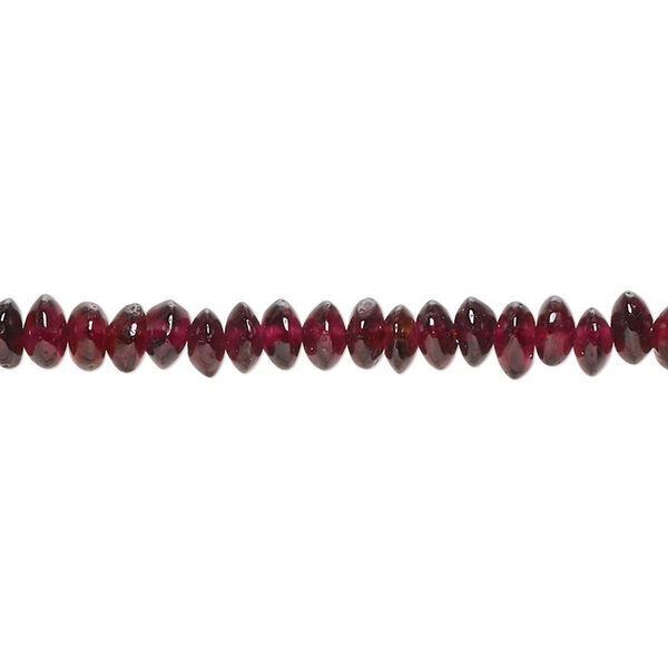 Bead, rhodolite garnet (natural), 5x2mm-6x3mm hand-cut saucer, C+ grade, Mohs hardness 7 to 7-1/2. Sold per 13-inch strand, approximately 130 beads. image number 0
