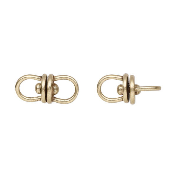Link, JBB Findings, antiqued brass, 16x7.5mm with center swivel. Sold per pkg of 2. image number 0