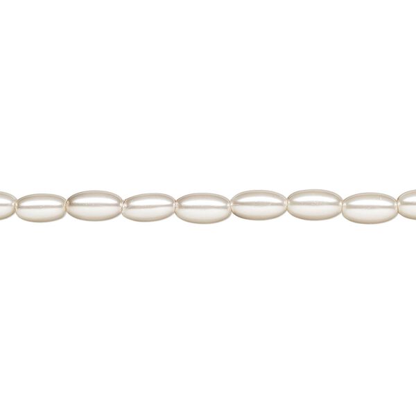 Pearl 1pk light pink, Celestial Crystal® 6x3.5mm rice 15.5-16 inch image number 0
