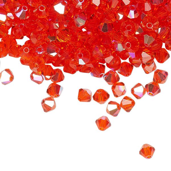 Bead 48pk hyacinth AB, Preciosa Czech crystal 4mm bicone image number 0