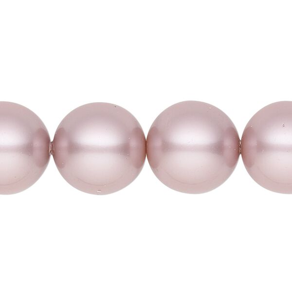 Pearl 10pk powder rose, Crystal Passions® 14mm round 5811 image number 0