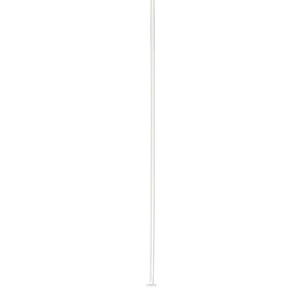 Head pin, sterling silver, 3 inches, 24 gauge. Sold per pkg 10. image number 0