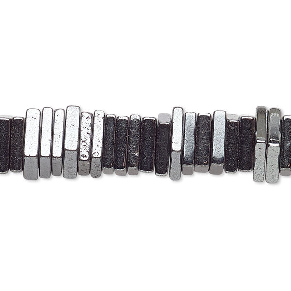 Hemalyke™ 1pkg1, electroplated square rondelle bead 8 inch 4x1mm image number 0