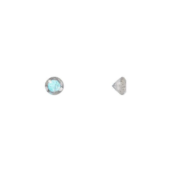 Labradorite 1pkg2, hand-cut faceted round gem natural 4mm image number 0