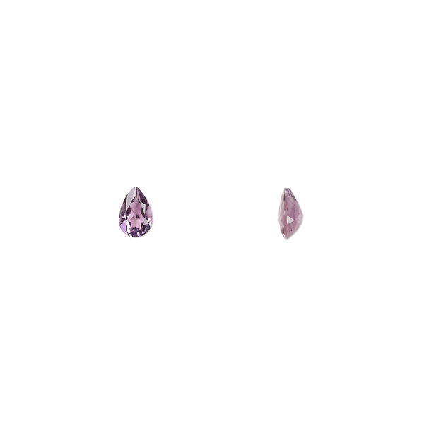Amethyst 1pkg1, hand-cut faceted pear gem natural 9x6mm image number 0