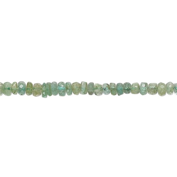 Emerald / beryl 1pkg1, hand-cut faceted rondelle bead 14 inch 3x1mm-4x2mm image number 0
