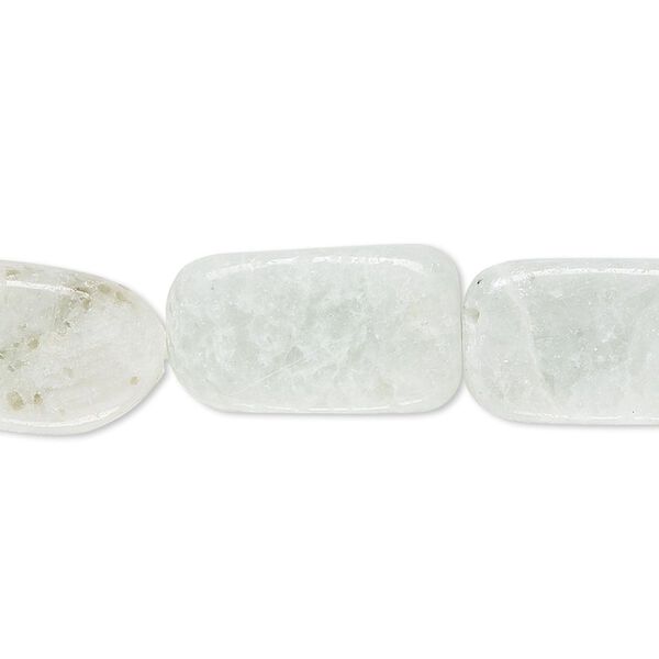 Amazonite 1pkg1, rounded flat rectangle bead natural 8 inch 19x11mm-20x12mm image number 0