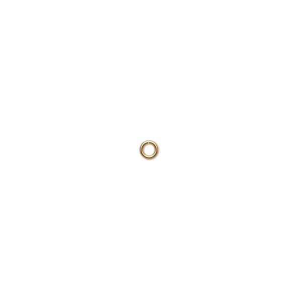 Jump ring, 14Kt gold, 2.8mm round, 1.5mm inside diameter, 22 gauge. Sold per pkg of 4. image number 0