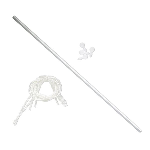Warp, aluminum / plastic / texsolv nylon cord, white, 32 inches with (4) 25x11.5mm pegs. Sold individually. image number 0