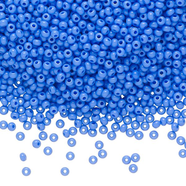 Seed bead, Preciosa Ornela Czech glass, pkg/500g, #11 rocaille, opaque medium blue, (33040). image number 0