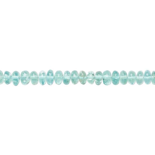 Apatite 1pkg1, hand-cut rondelle bead natural 14 inch 3x2mm-5x4mm image number 0
